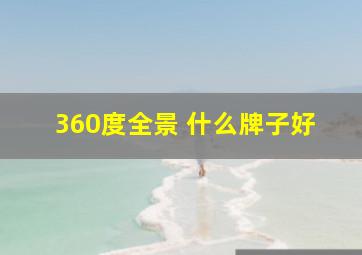 360度全景 什么牌子好